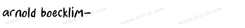 arnold boecklim字体转换